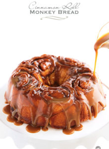 Cinnamon Roll Monkey Bread - A delectable merge of two classics. Soft and feathery cinnamon rolls baked on a bed of caramel sauce in a bundt pan, a la monkey bread style. (Short-cut recipe included).