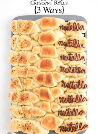 Heavenly Crescent Rolls (3 Ways) - The fluffiest and most tender rolls you could possible have, with 3 different fillings. There's the Nutella filled, the gooey mozzarella stuffed and the classic plain butter.