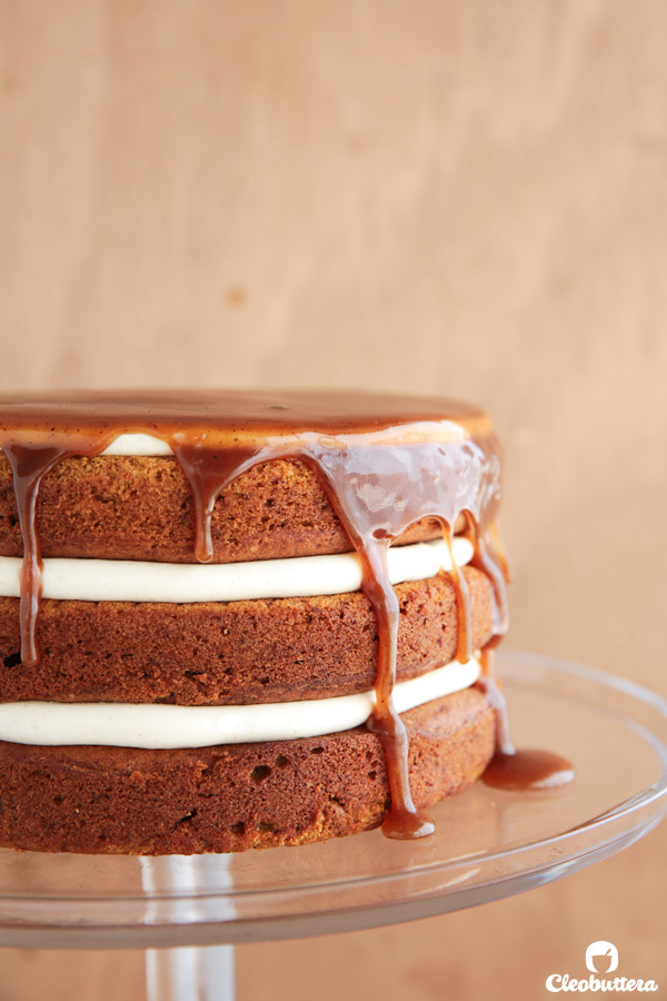The Ultimate Pumpkin Layer Cake - Brown butter in both the cake & cream cheese frosting and a drizzle of cinnamon caramel, take the fall favorite to another level with caramel & spice undertones in every bite.