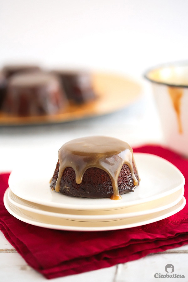 Sticky Toffee Pudding...Warm date laced cake soaked and drizzled with a luxurious toffee sauce. Amazing with vanilla ice cream!