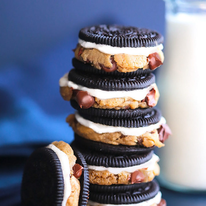 Chocolate Chip Cookie Stuffed Oreos Cleobuttera