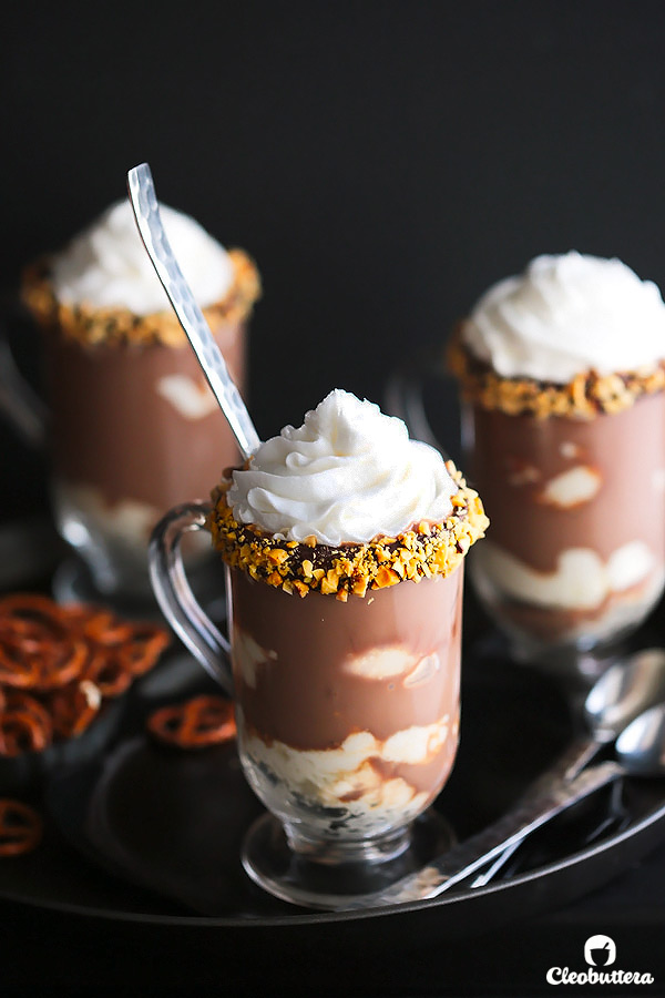 Peanut Butter Hot Chocolate Float...Thick hot chocolate that tastes just like a peanut butter cup poured over vanilla ice cream.