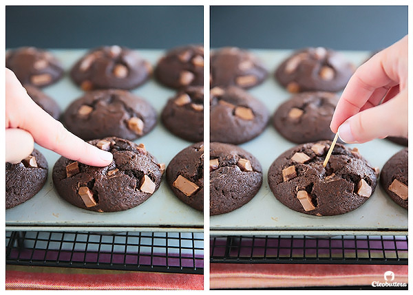 Galaxy Chunk Chocolate Muffins {Perfectly moist and tender with swirls of Galaxy chocolate bar in every bite...BEST EVER DOUBLE CHOCOLATE MUFFIN!}