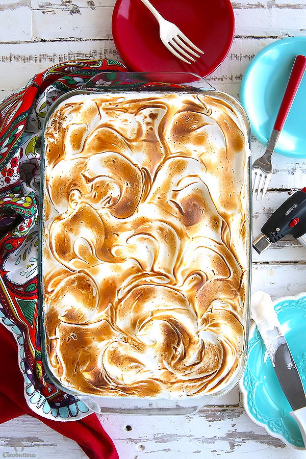 Tres Leches Cake with Toasted Marshmallow Frosting