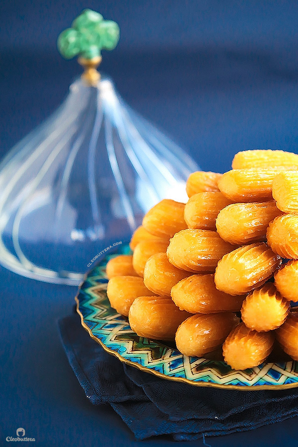 Grandma's Balah El Sham {Middle Eastern fluted fritters. This syrup soaked, churro-like pastry is crunchy on the outside and irresistibly squishy soft and fluffy on the inside.