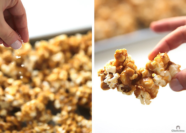 No Bake Salted Caramel Popcorn {Sweet, salty...All of the crunch...non of the long baking and continuous stirring}