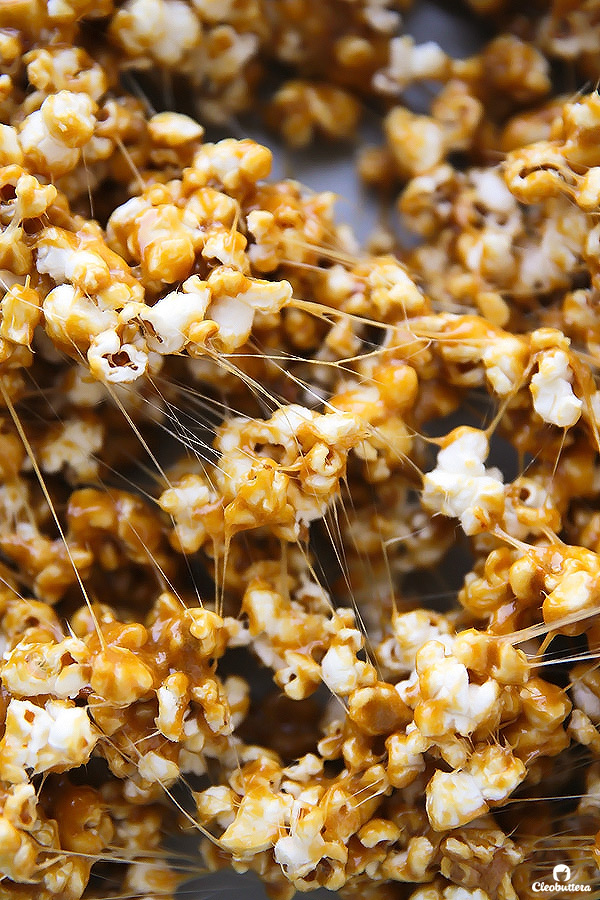 No Bake Salted Caramel Popcorn {Sweet, salty...All of the crunch...non of the long baking and continuous stirring}