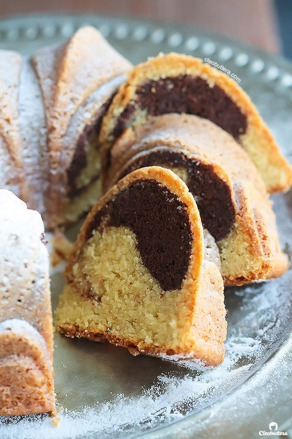 Moist and Tender Marble Cake | Cleobuttera