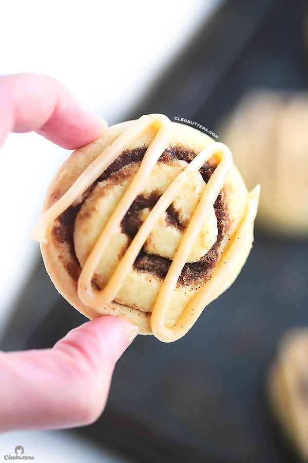 Cinnamon rolls in a soft sugar cookie form, with a kiss of browned butter. SO GOOD!