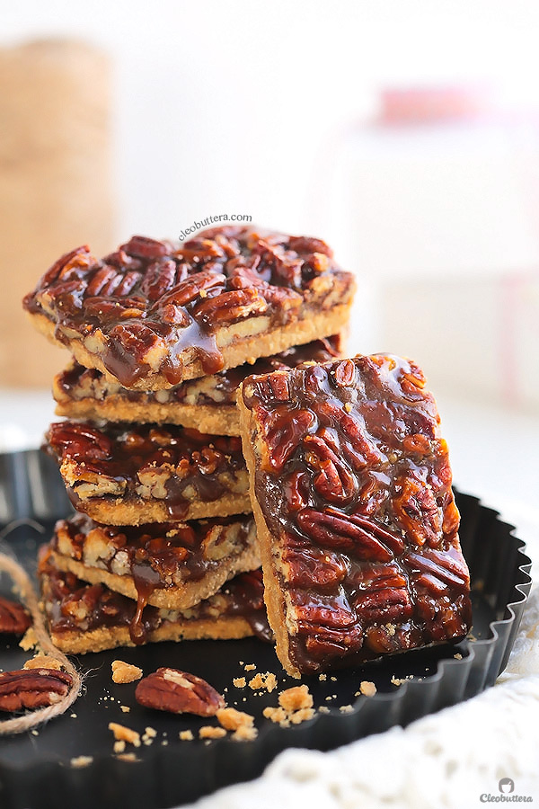 You won’t be able to stop eating these! They are so EASY to make and too dangerous to have around. BEST EVER pecan bars!