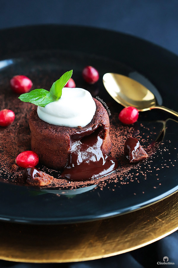 Chocolate Lava Cake - Vegan and Gluten Free