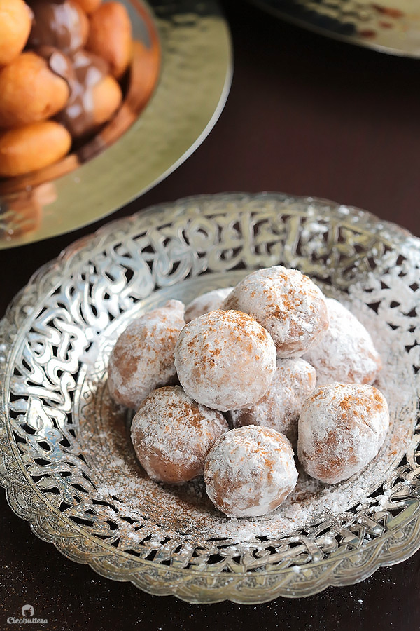 Also known as Lokmet El Kady, Awamat and Lokaymat. These sweet fritters of the Middle East are super crunchy on the outside and soft and airy on the inside. Can be soaked in simple syrup, drowned in Nutella or dusted with cinnamon sugar! 