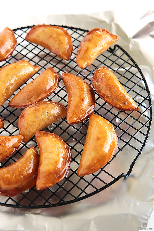 A Middle Eastern favorite, traditionally served during the month of Ramadan! Made from a type of yeasted pancakes stuffed with nuts, fried to crunchy, golden perfection, then doused in simple syrup.