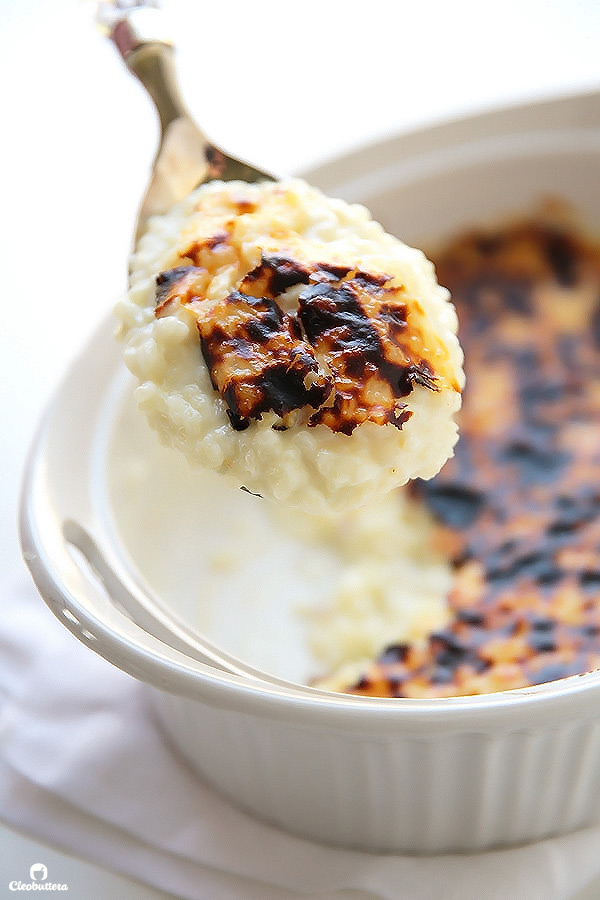 Grandma’s recipe for an incredible rice pudding! Unbelievably creamy on the inside with a pleasantly blistered, broiled top on the outside.