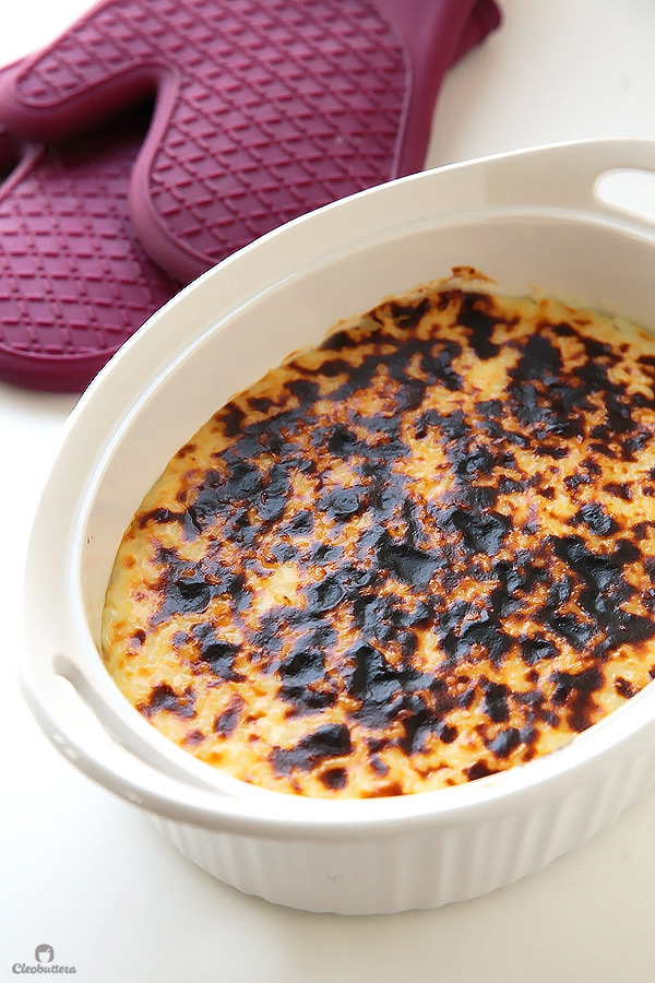 Grandma’s recipe for an incredible rice pudding! Unbelievably creamy on the inside with a pleasantly blistered, broiled top on the outside.