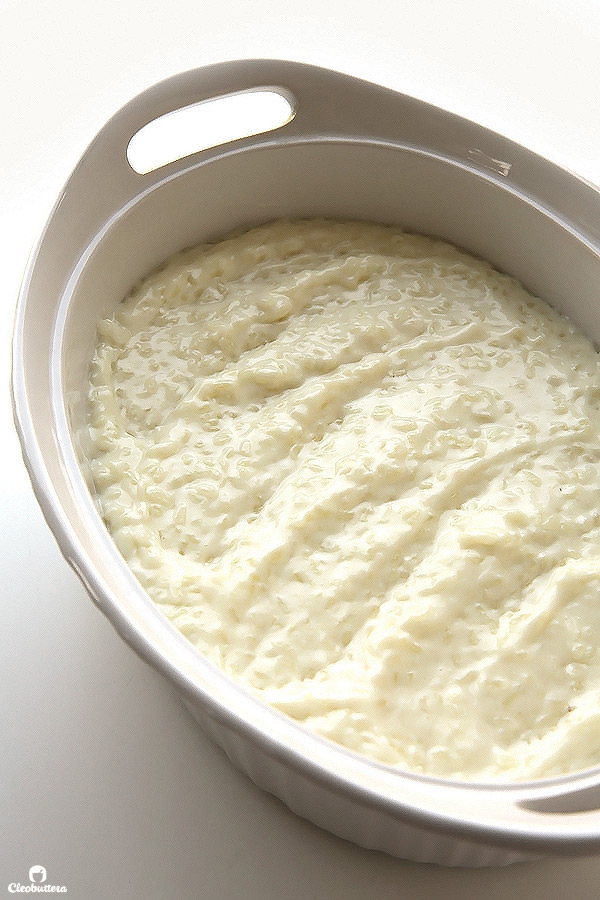 Grandma’s recipe for an incredible rice pudding! Unbelievably creamy on the inside with a pleasantly blistered, broiled top on the outside.