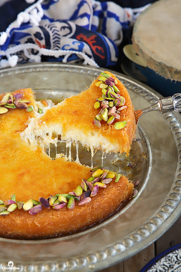 This recipe breaks some cheese Kunafa-making rules, but the result is one of the best you’ll ever have! A simple trick keeps the cheese filling from hardening even after it has cooled down.