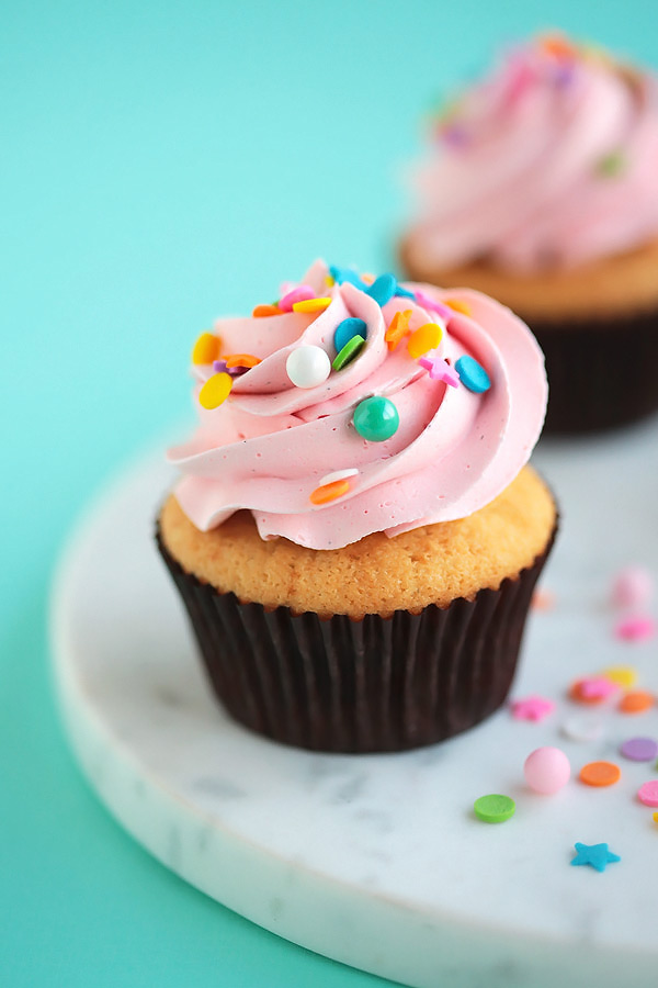 The Perfect Vanilla Cupcakes in the works.