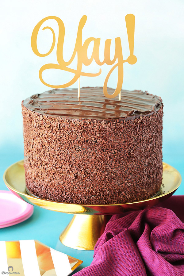 Single Layer Yellow Cake With Chocolate Frosting - BeeyondCereal