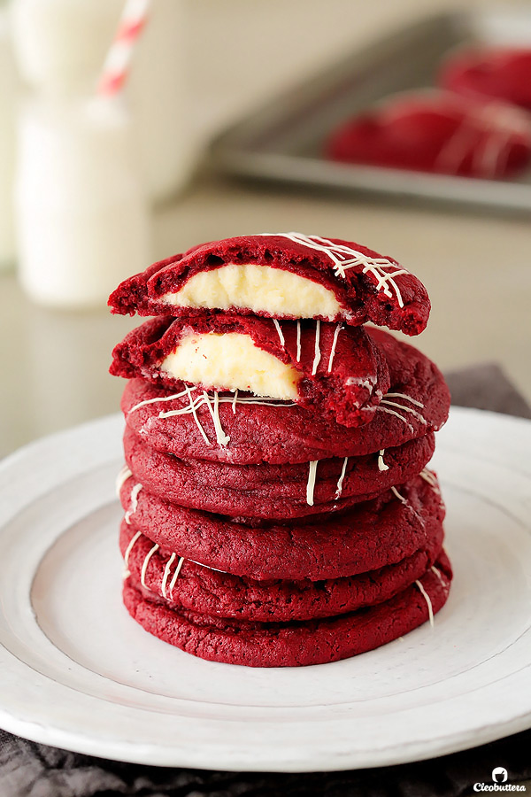 Inside Out Red Velvet Cookies Cleobuttera