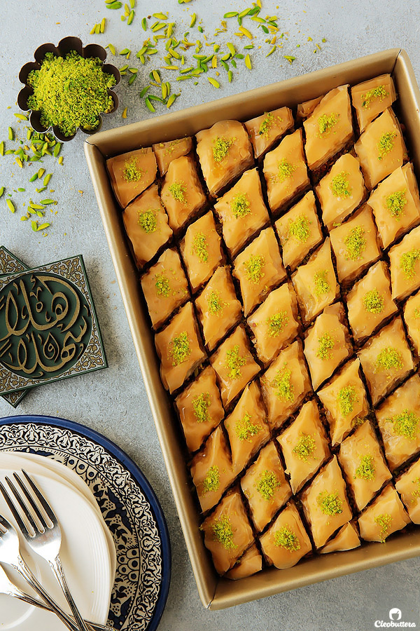 Homemade Pistachio Baklava Recipe- The Foreign Fork