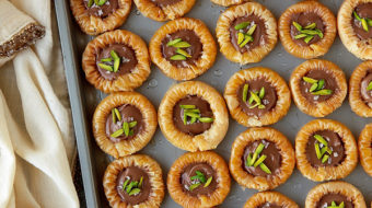  Crunchy phyllo rings with a creamy chocolate center, a sprinkling of sea salt and fragrant pistachios!  Plus...recipe VIDEO included!