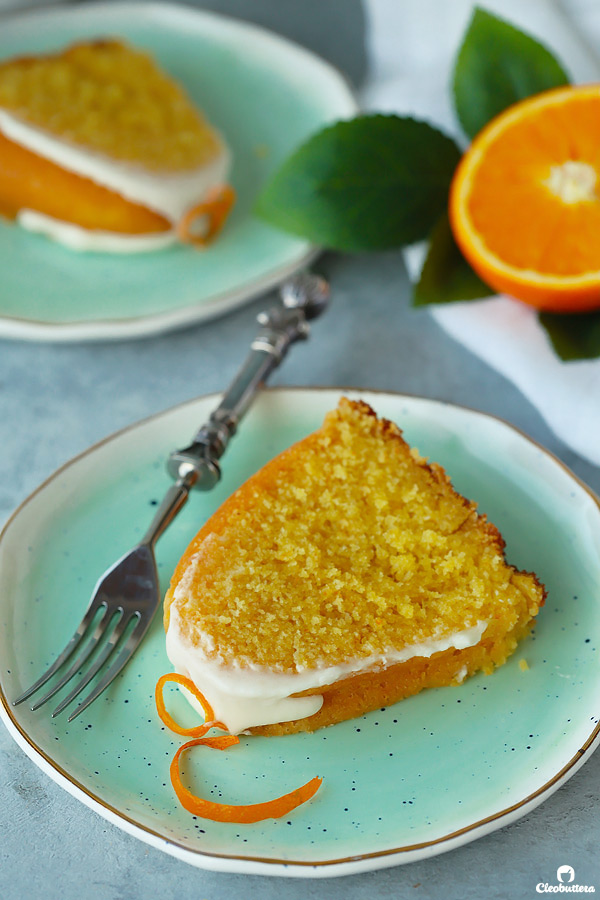 Greek Orange Semolina Cake with Orange Syrup - Sugar Salt Magic