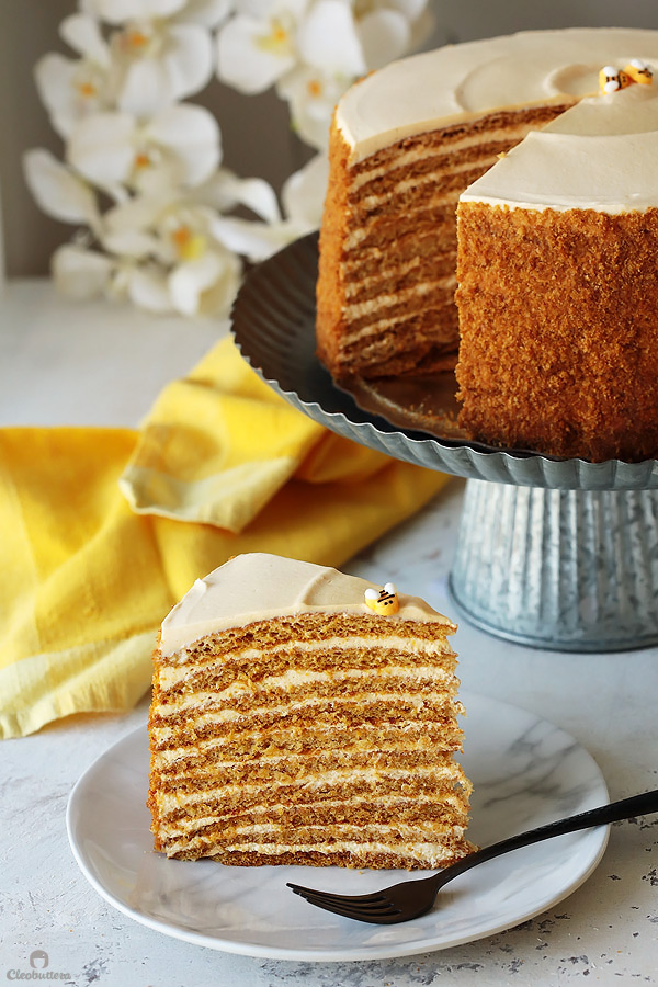 The Most Amazing Russian Honey Cake Cleobuttera