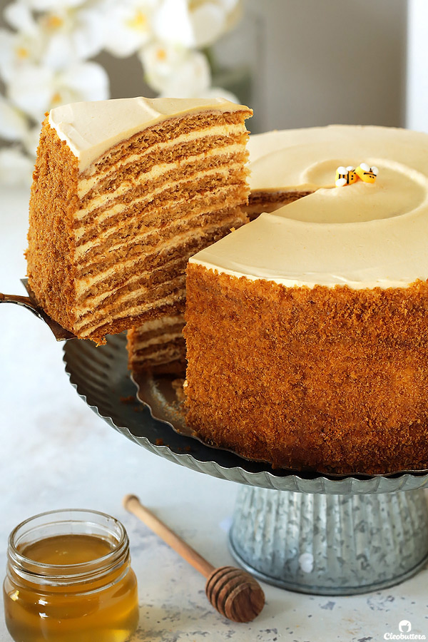 The Most Amazing Russian Honey Cake Cleobuttera