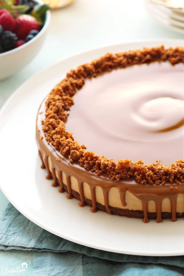 No-Bake Lotus Biscoff Cheesecake | Cleobuttera