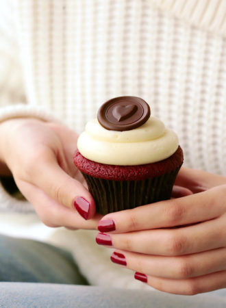 This red velvet cupcake recipe took years to perfect & the result is everything you can hope for! Soft and tender with a velvety texture, and super flavorful with tangy notes and sweet vanilla that's been kissed of cocoa.  A cloud of not too-sweet, whipped cream cheese frosting takes it over the top.  It's a winner! 