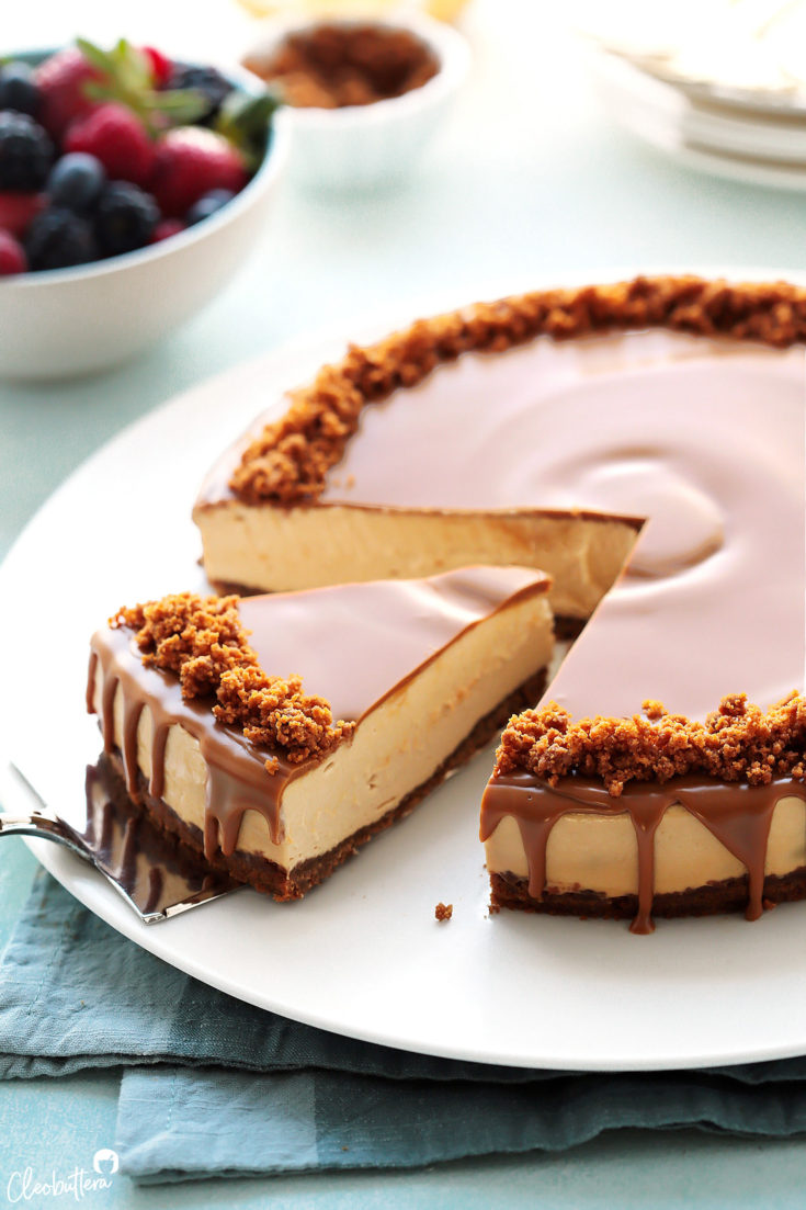 No-Bake Lotus Biscoff Cheesecake | Cleobuttera